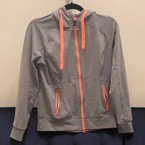 Zella heather gray zip up sweatshirt